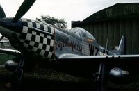 44-73979 @ EGSU - P-51D Mustang as 44-72258 Big Beautiful Doll at the Imperial War Museum, Duxford in the Summer of 1976. - by Peter Nicholson
