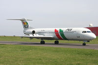 CS-TPA @ ELLX - Portugalia Fokker100 taxing to the holding point RW06 - by FBE