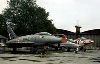 54-2165 @ EGSU - Another view of the former EC.70 Super Sabre at the Imperial War Museum, Duxford in the Summer of 1976. - by Peter Nicholson