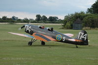 SE-BPU @ EGTH - 1. SE-BPU Klem Kl-35D departing Shuttleworth Evening Display July 09