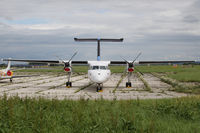 OE-HWG @ LNZ - De Havilland Canada DHC-8-102