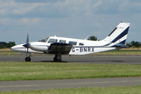 G-BNRX @ EGBG - Piper Seneca II at Leicester on 2009 Homebuild Fly-In day - by Terry Fletcher
