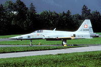 J-3098 @ LSMF - Being the last F-5E delivered to the Swiss AF J-3098 has Peace Alps II nose art applied.