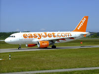 G-EZAW @ EGPH - Easyjet A319 Taxiing to runway 06 at EDI - by Mike stanners