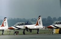 68-8156 @ RDG - T-38A Talon, number 6 of the Thunderbirds aerial demonstration team, at the 1977 Reading Airshow. - by Peter Nicholson