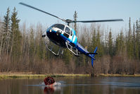 C-GIUX @ HAY RIVER - Great Slave Helicopters AS350