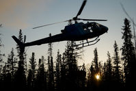 C-GIUX @ HAY RIVER - Great Slave Helicopters AS350