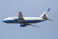 N385UA @ KLAX - United Airlines Boeing 737-322, N385UA RWY 25R departure KLAX. - by Mark Kalfas
