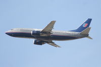 N373UA @ KLAX - United Airlines Shuttle Boeing 737-322, N373UA RWY 25R departure KLAX. - by Mark Kalfas