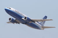 N369UA @ KLAX - United Airlines Boeing 737-322, N369UA RWY 25R departure KLAX. - by Mark Kalfas