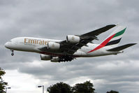 A6-EDA @ EGLL - Emirates A380 on 27L at Heathrow - by Terry Fletcher