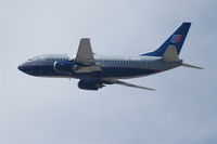 N933UA @ KLAX - United Airlines Boeing 737-322, N333UA RWY 25R departure KLAX. - by Mark Kalfas