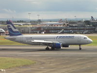 OH-LXM @ EGLL - Finnair coming to a stop - by Robert Kearney