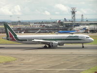 I-BIXU @ EGLL - Alitalia landing - by Robert Kearney