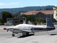 N100NY @ SQL - 1985 Mooney M20J with cover on transient ramp @ San Carlos Muni, CA - by Steve Nation