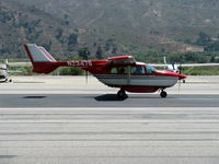 N2347S @ SZP - 1967 Cessna 337B SUPER SKYMASTER, two Continental IO-360 210 Hp each, retractible gear, underbelly cargo pannier, landing roll Rwy 22 - by Doug Robertson