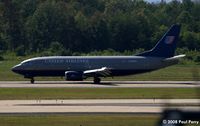 N329UA @ IAD - Slipping in, and rolling out - by Paul Perry