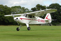 G-ARBS - Piper Tri-Pacer at the 2009 Stoke Golding Stakeout event - by Terry Fletcher