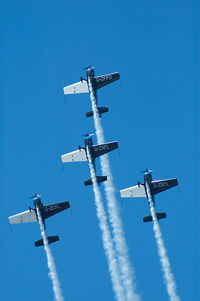 G-OFFO - The Blades Aerobatic Display Team flying their Extra EA300L's with Andy Offer (G-OFFO) in the lead, at the Thannet Air Show, Kent, U.K. June 14th 2008 - by Sean Mulcahy