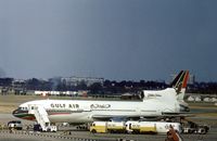 A4O-TX @ LHR - TriStar 193U of Gulf Air in the parking area of London Heathrow in the Summer of 1976. - by Peter Nicholson