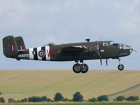 N88972 @ EGSU - North American B-25D Mitchell Historic Flight Foundation painted as Royal Air Force KL161/BVD Grumpy - by Alex Smit