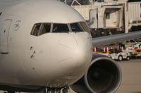 N134DL @ KPBI - Delta Airlines Boeing 767-332, N134DL pushing back from the gate at KPBI for a quick trip to KATL.