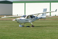 G-JABU @ EGCJ - Developed a puncture whilst taxying in at  Sherburn for the 2009 LAA Great Northern Rally - by Terry Fletcher