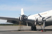 N600UA @ PAEN - Universal Airlines Douglas DC-6B, N600UA on the ramp PAEN. - by Mark Kalfas