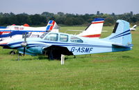 G-ASMF @ EGLM - Beech D95A Travelair at White Waltham - by moxy