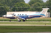 N345RF @ KDPA - Pilatus PC-12/45, N345RF arriving 2L KDPA from KPTK - by Mark Kalfas