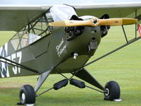 G-RRSR @ EGSU - Piper PaJ3C-65 Cub G-RRSR R. Roberts painted as US Air Force44-80173/H-57 Special Delivery - by Alex Smit