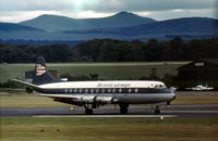 G-AOHJ @ EGPH - Viscount 802 of British Airways Channel Division at Edinburgh in the Summer of 1974. - by Peter Nicholson