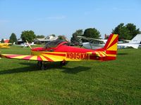 N905KM @ I80 - At the EAA breakfast fly-in - Noblesville, Indiana, with our ride (N8153L) in the background - by Bob Simmermon