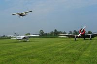 N381CA @ I80 - Arriving at the EAA fly-in - Noblesville, Indiana - by Bob Simmermon