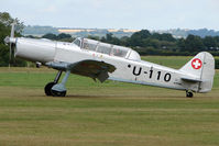 G-PTWO @ EGKH - 1946 Pilatus P2-05 , wears Swiss AF Serial U-110  , at Headcorn , Kent , UK - by Terry Fletcher