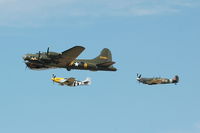 G-BEDF @ EGRO - B17 + Mustang + Spitfire at Heart Air Display, Rougham Airfield Aug 09