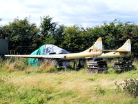 XD447 @ EGBL - DH.115 Vampire 1 abandoned and slowly rotting away at the defunct Jet Aviation Preservation Group - by Chris Hall