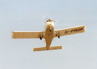 G-PROP @ EGLK - FINALS FOR RWY 25 1991-03. BLACKBUSHE SCHOOL OF FLYING A/C (CABAIR) - by BIKE PILOT