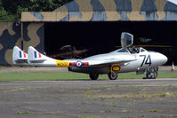 G-VTII @ EGSX - Vampire at North Weald wears WZ507 serial