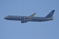N676UA @ KLAX - United Airlines Boeing 767-322, N676UA 25R departure KLAX - by Mark Kalfas