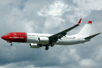 LN-NOQ @ ESSA - Norwegian Air Shuttle 737 about to land at Arlanda, Stockholm. - by Henk van Capelle
