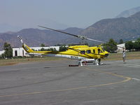 N17HX @ POC - Awaiting start up to go to Azusa Fire - by Helicopterfriend