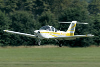 F-GOFC @ EBDT - touch down on the grass runway of Diest airfield. - by Joop de Groot