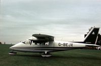 G-BEJX @ EGTC - Partenavia P.68B at the 1977 Cranfield Business & Light Aviation Show. - by Peter Nicholson