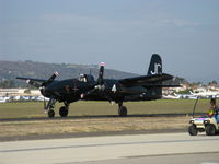 N909TC @ CMA - 1945 Grumman F7F-3 TIGERCAT, two P&W R2800-34 Double Wasps 2,100 Hp each, taxi - by Doug Robertson