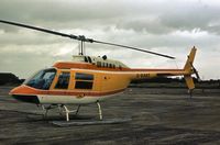 G-BAKF @ BURTONWOOD - Bell 206B JetRanger II at the former US Depot at Burtonwood in the Summer of 1978. - by Peter Nicholson