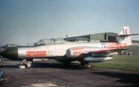 WS792 @ GAYDON - Meteor NF(T)14 of 1 Air Navigation School on display at the 1969 Battle of Britain Airshow at RAF Gaydon. - by Peter Nicholson