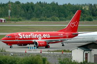 OY-MRP @ ESSA - 737-700 standing idle at arlanda after Sterling went bankrupt. - by Henk van Capelle