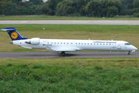D-ACKK @ EGBB - Lufthansa CRJ-900 about to depart from Birmingham UK - by Terry Fletcher