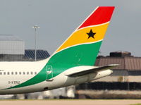 G-STRZ @ EGCC - Ghana International Airlines leased from Astraeus Airlines - by Chris Hall